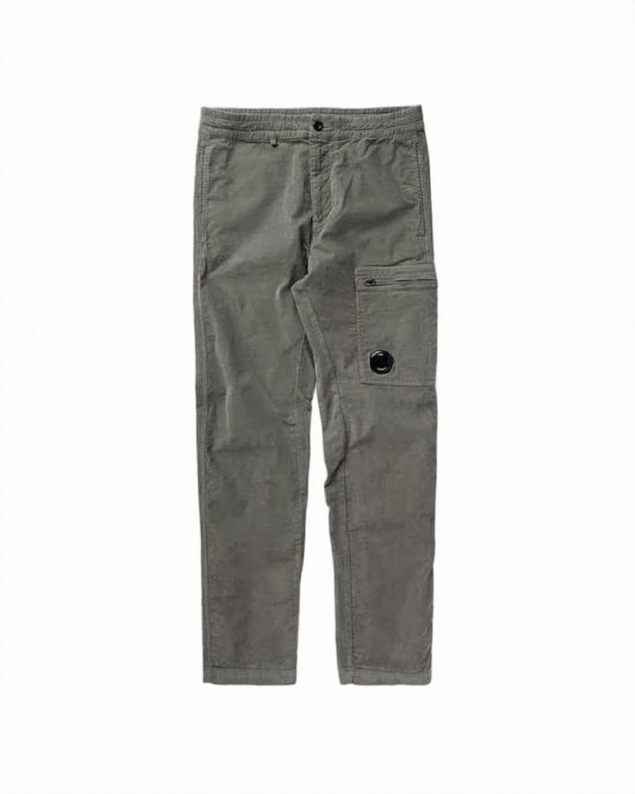 C.P. Company Straight Grey Pants With Unique Zippered Pocket