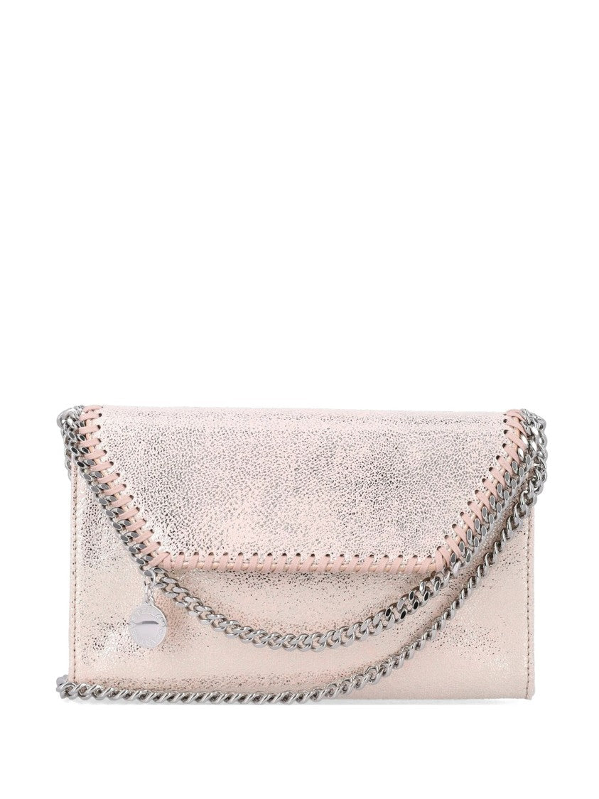Stella Mccartney Silver Polyester Falabella Wallet Chain Clutch