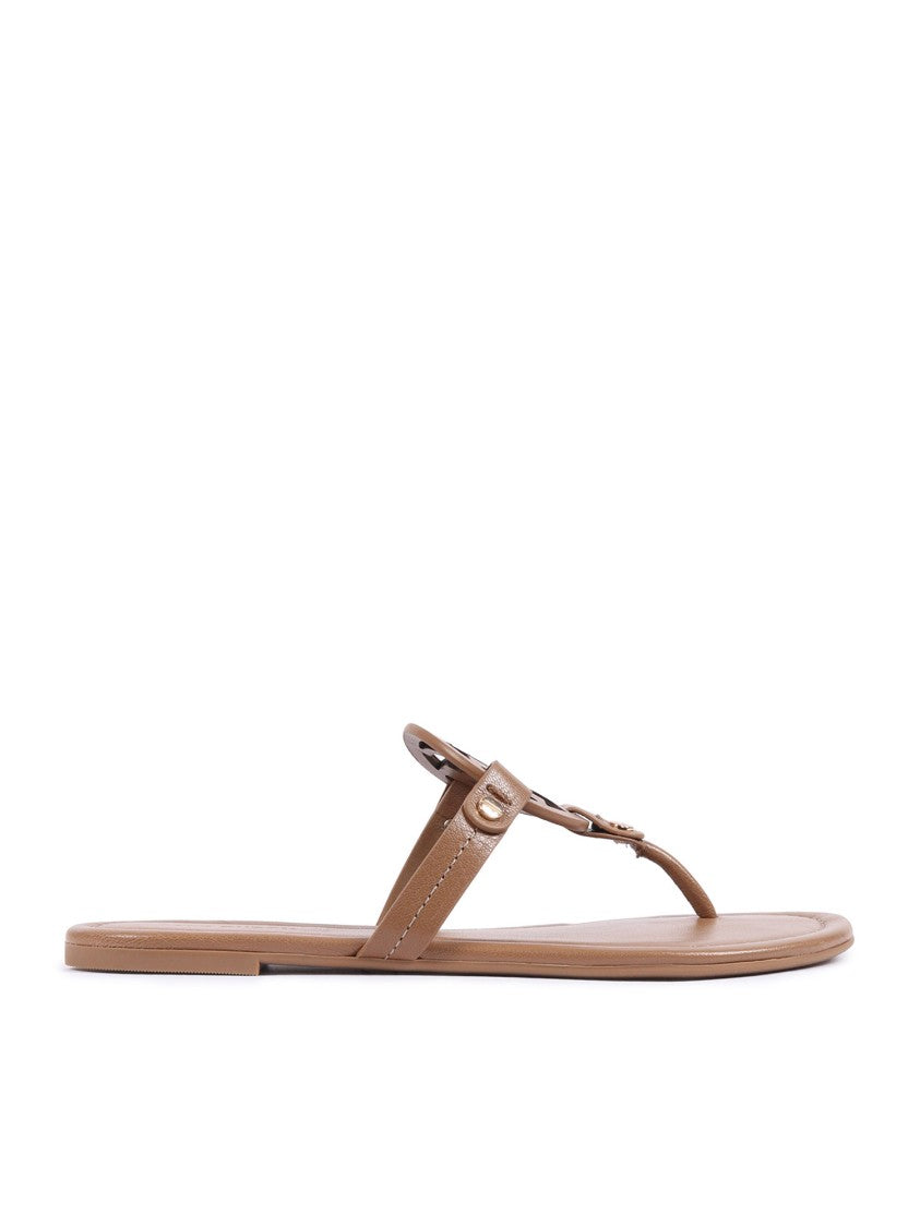 Tory Burch Brown Miller Minimalist Caprine Sandals