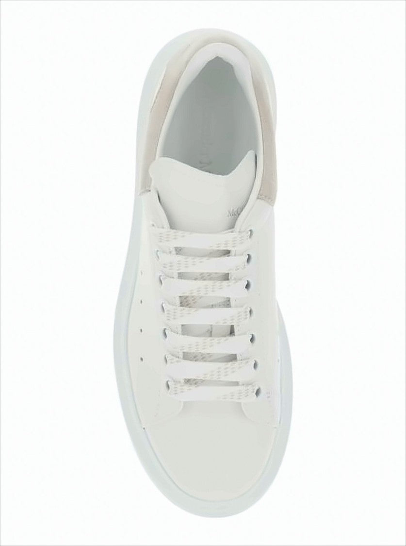 Alexander Mcqueen Minimalist White Sneakers With Rubber Sole