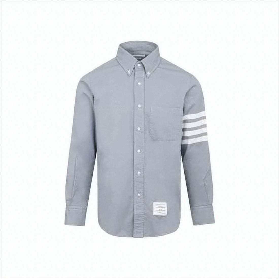 Thom Browne Long-Sleeve Shirt With Classic Collar And Striped Detailing