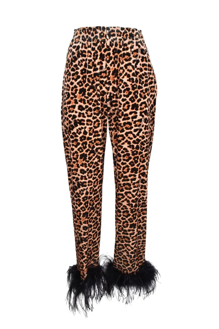 Giulia N Giulia N Polyester Elastane Trousers - Brown/Black