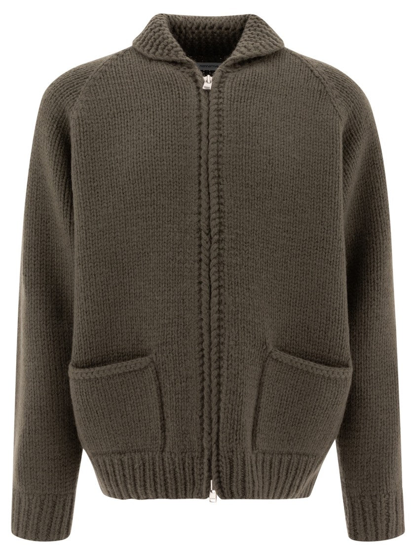 Nonnative Knit Zip-Through Sweater With Wide Collar