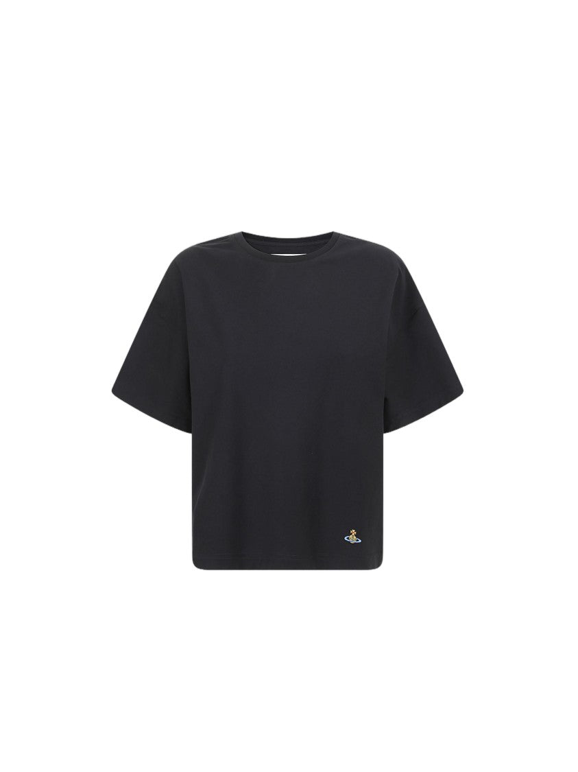 Vivienne Westwood Boxy Cropped Black T-Shirt