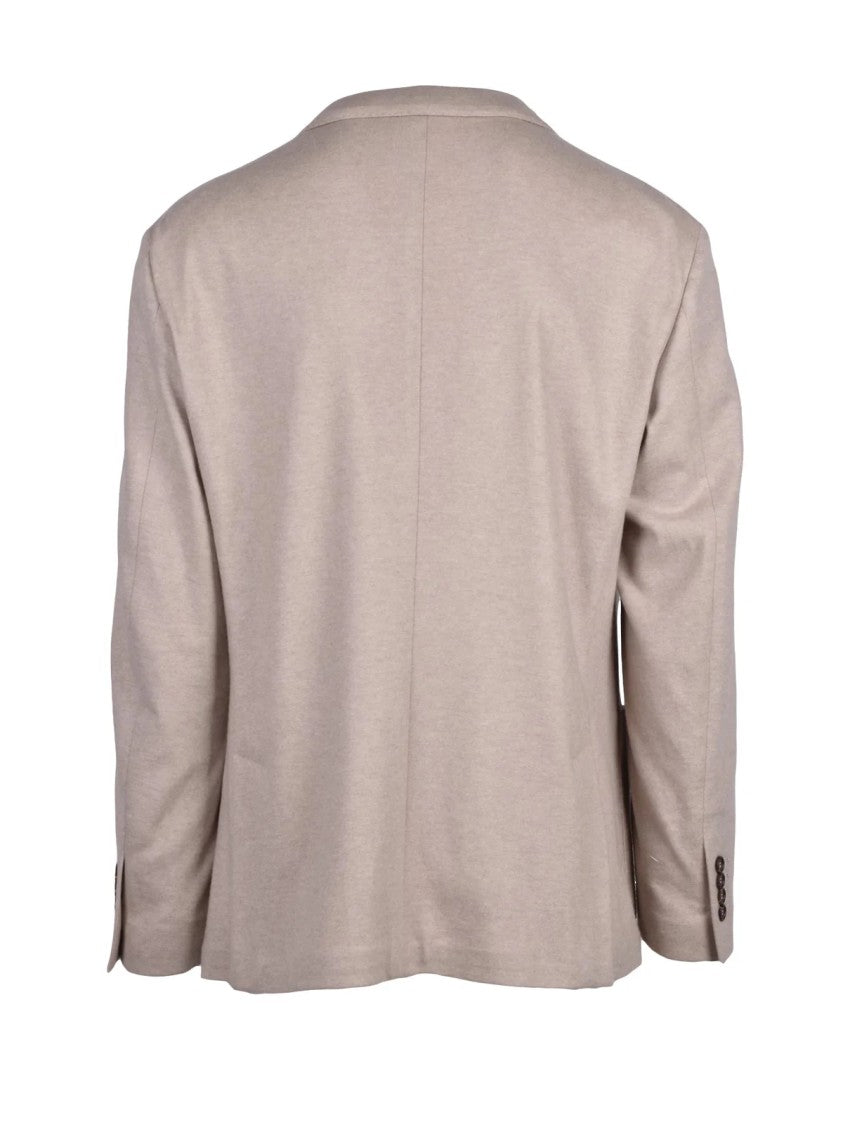 Eleventy Knit Blazer With Button Closure And Classic Lapel