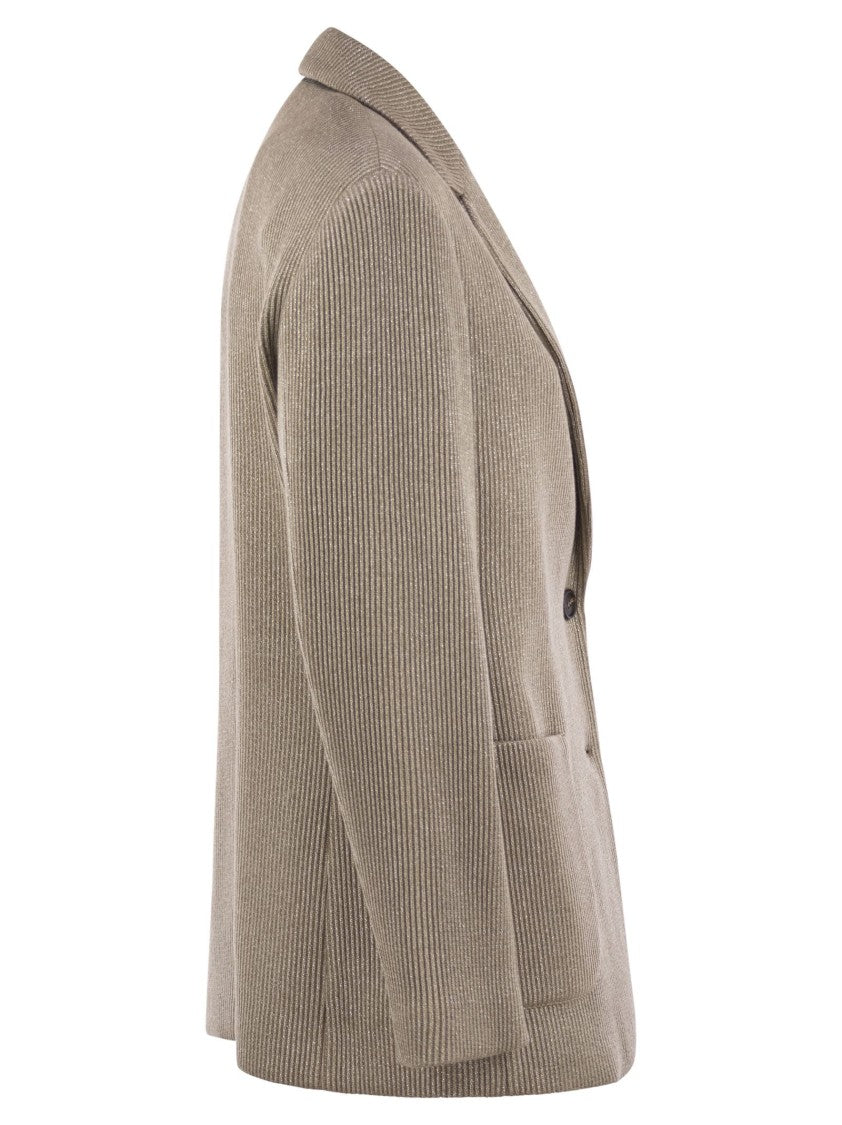 Brunello Cucinelli English Rib Cotton And Viscose Knitted Jacket