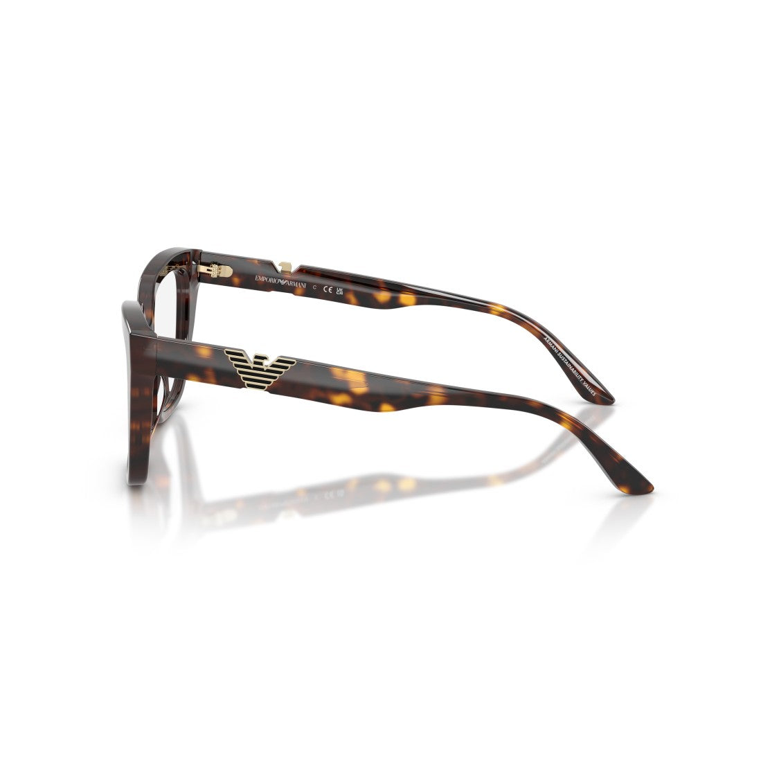 Emporio Armani 0Ea3267u Oversized Square Frame Tortoiseshell Eyeglasses