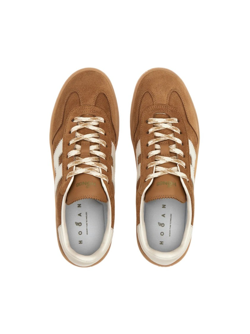 Hogan Suede Leather Sneakers With Iconic Serrated 'H'