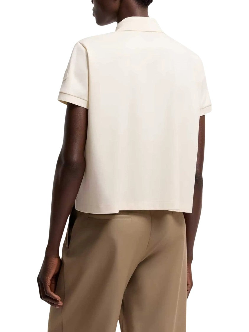 Moncler Ss Cropped Polo Shirt