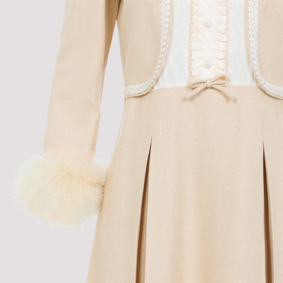 Valentino Feathers Light Pink Viscose Mini Dress