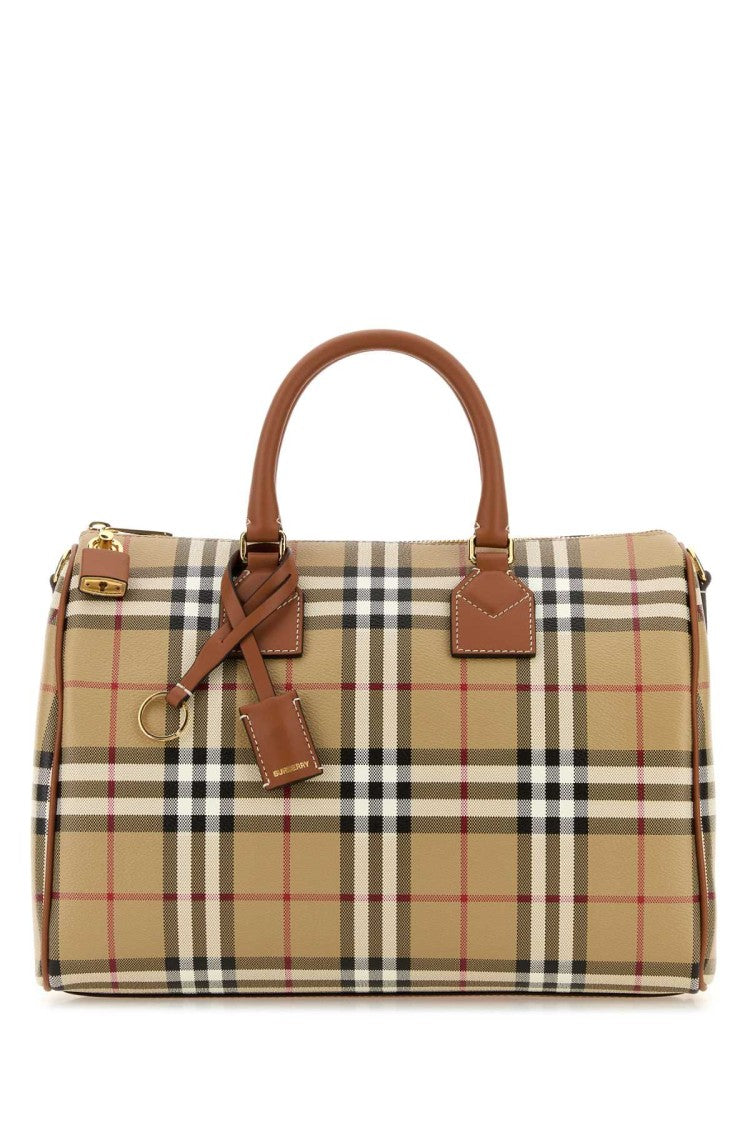 Burberry Printed Canvas Medium Check Handbag