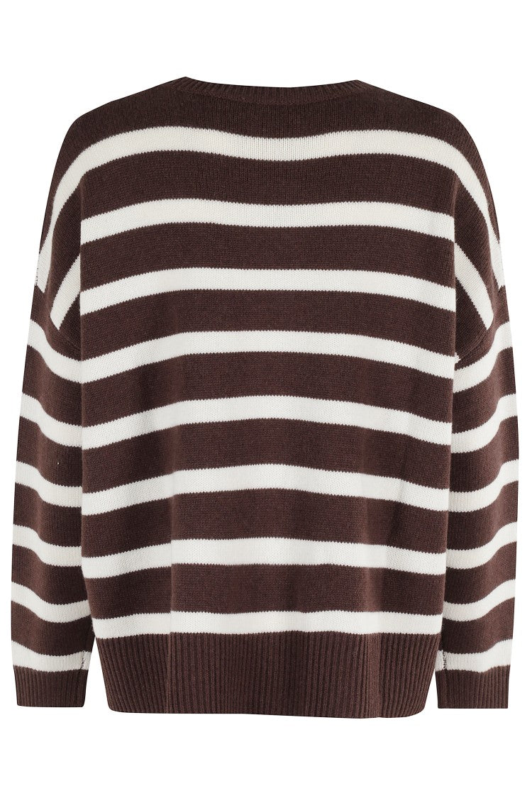 Semi Couture Gea Striped Overlay Knit Sweater