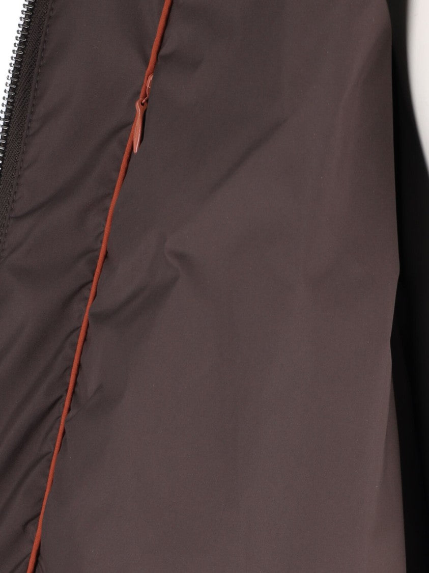 Herno Brown Waterproof High Collar Zip Jacket
