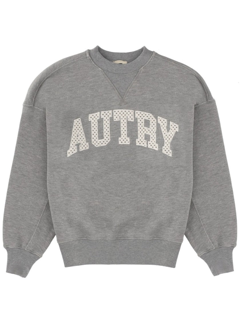 Autry Neutrals Arched Logo Dotted Pattern Sweatshirt