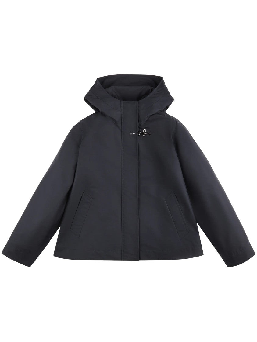 Fay Structured Collar Short Padded Clasp Jacket