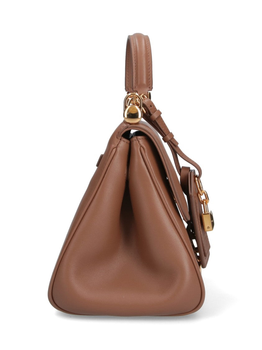 Dolce & Gabbana Brown My Sicily Leather Shoulder Bag