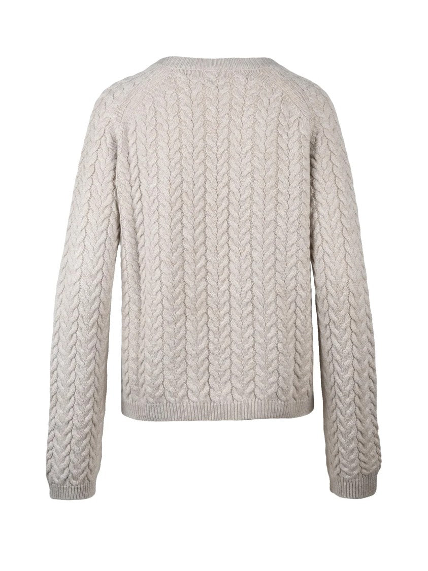 Max Mara Textured Cable Knit Crew Neck Sweater By Max Mara