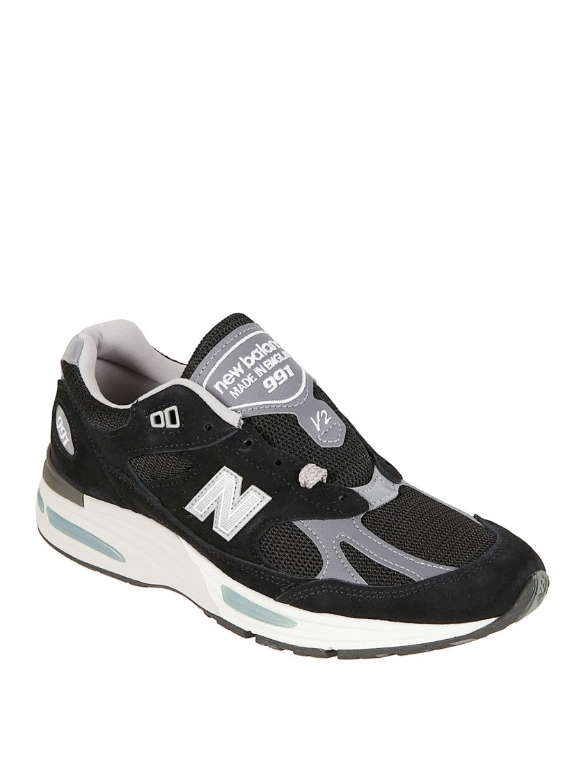New Balance Black Sneakers In Suede And Mesh Composition