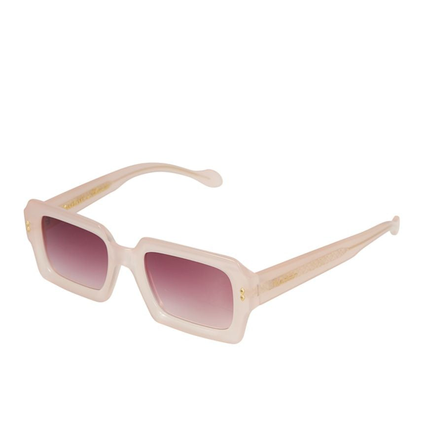 Kador Evy Glamour Translucent Blush Pink Rectangular Sunglasses