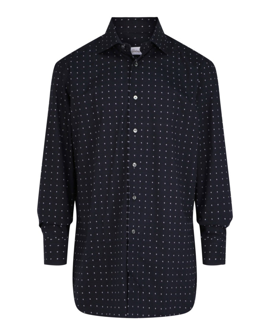Brioni Micro Dot Cotton Sport Shirt