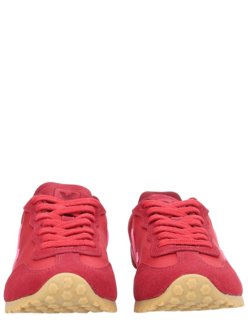Veja Vibrant Red Suede-Leather Low-Top Sneakers