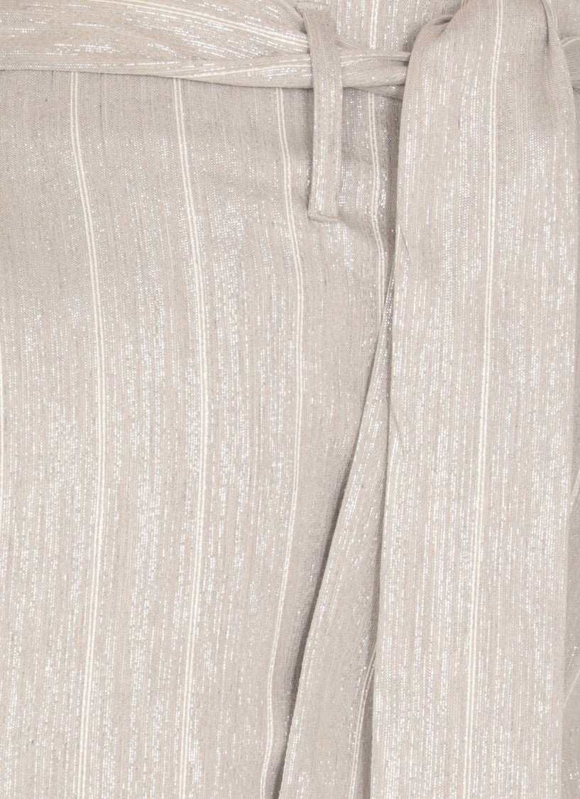 D. Exterior Silver Viscose Blend Bermuda Shorts