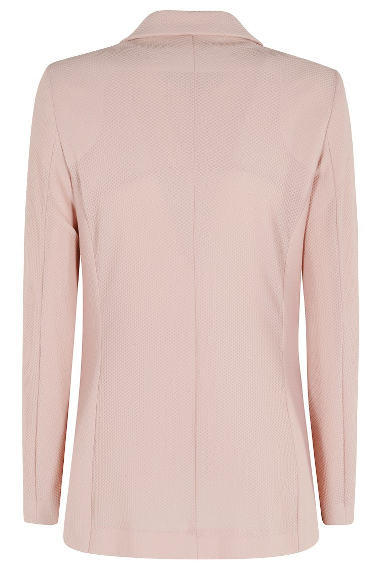 Seventy Pink Technical Mesh Double-Breasted Polyamide Blazer