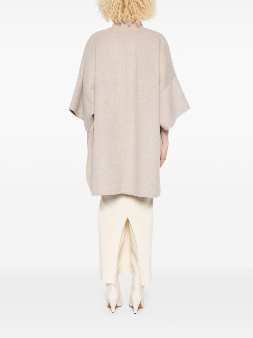 Liu Jo Beige Wool-Polyester Blend Giacconi Coat