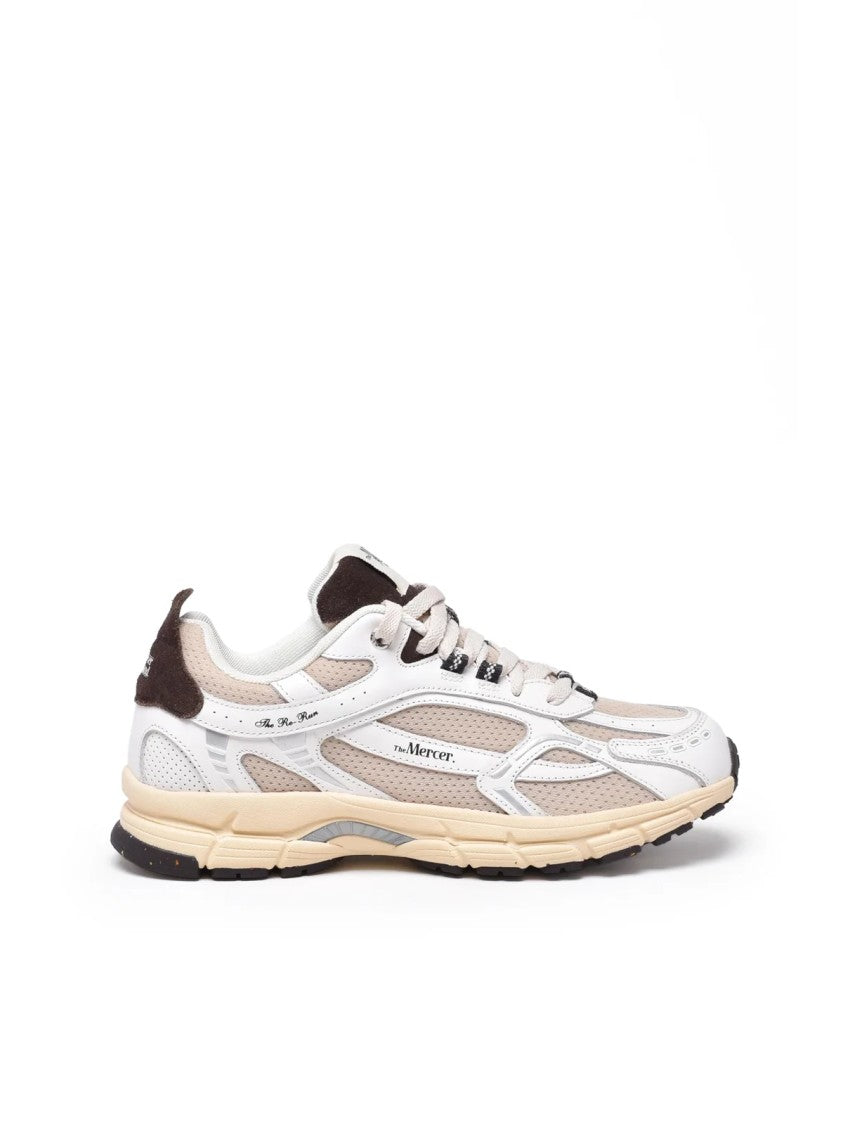 The Mercer Brand White Leather-Blend Vintage Sneakers