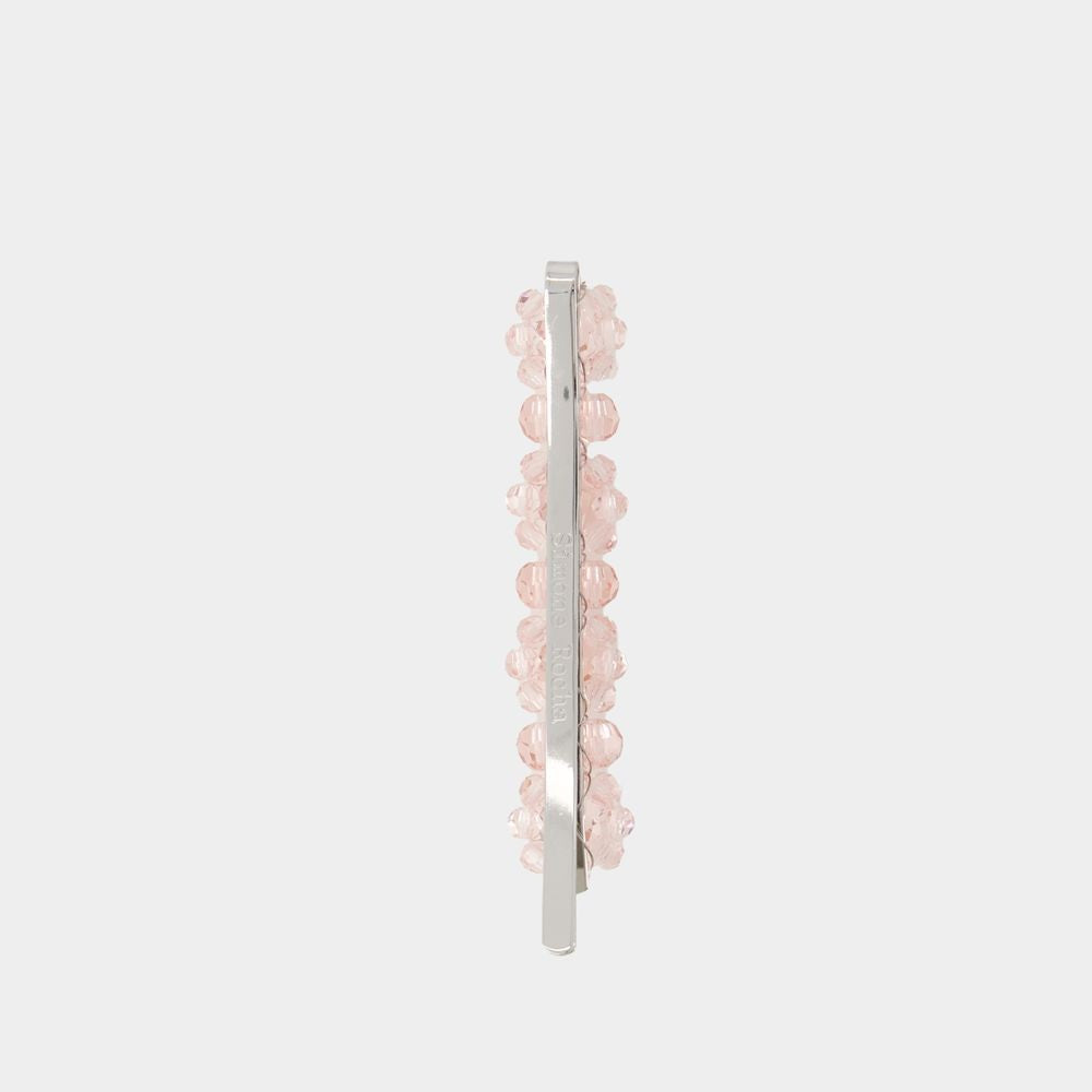 Simone Rocha Flower Hair Clip - Brass - Pink