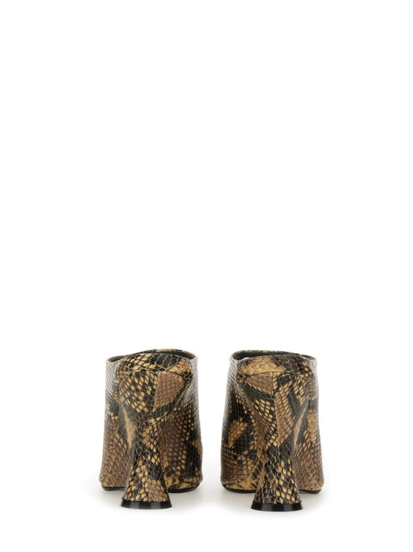 Dries Van Noten Pointed Toe Leather Boot With 10 Cm Heel