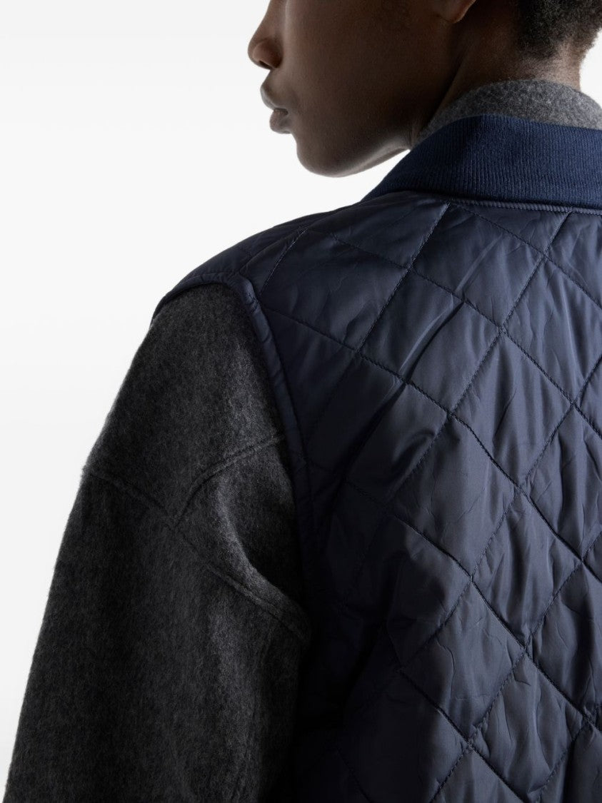 Prada Black Re-Nylon Quilted Triangle Logo Vest