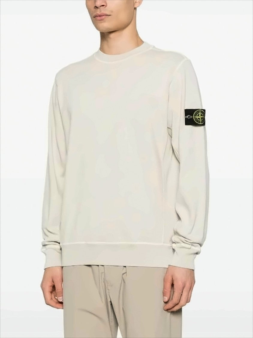Stone Island Long-Sleeve Cotton T-Shirt With Minimalist Design And Iconic Patch