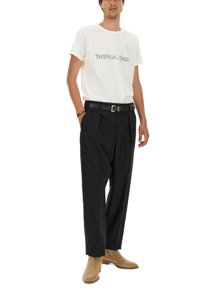 Saint Laurent T-Shirt With Reverse Logo