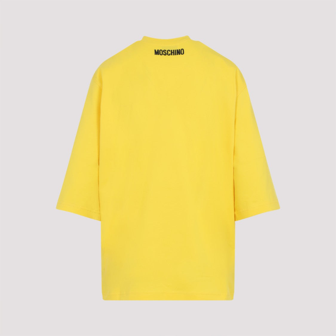 Moschino Smiley Face Graphic T-Shirt In Bright Yellow Cotton