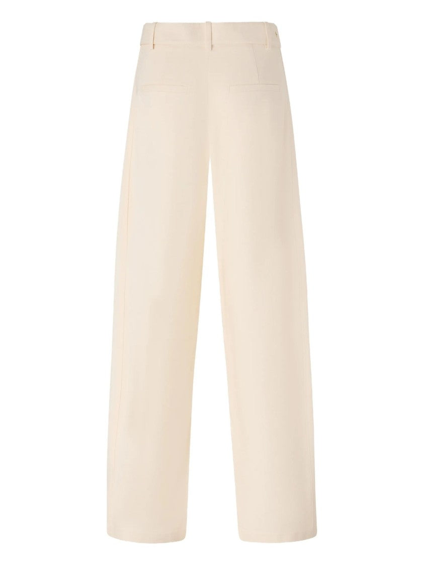 Pinko High-Waisted Wide-Leg Gold Buckle Pants