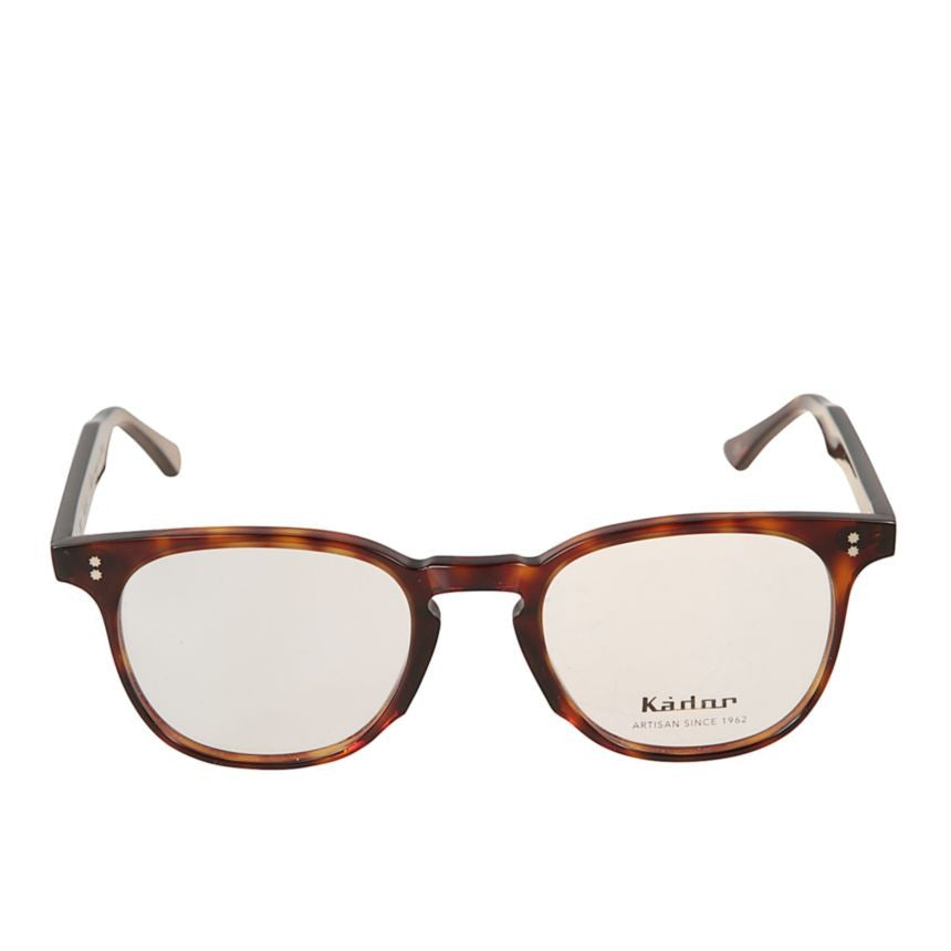Kador Dante Rectangular Tortoiseshell Frame Eyewear With Silver Rivet Details