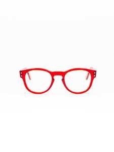 Statale 51 Bold Red Acetate Optical Frames With Timeless Design