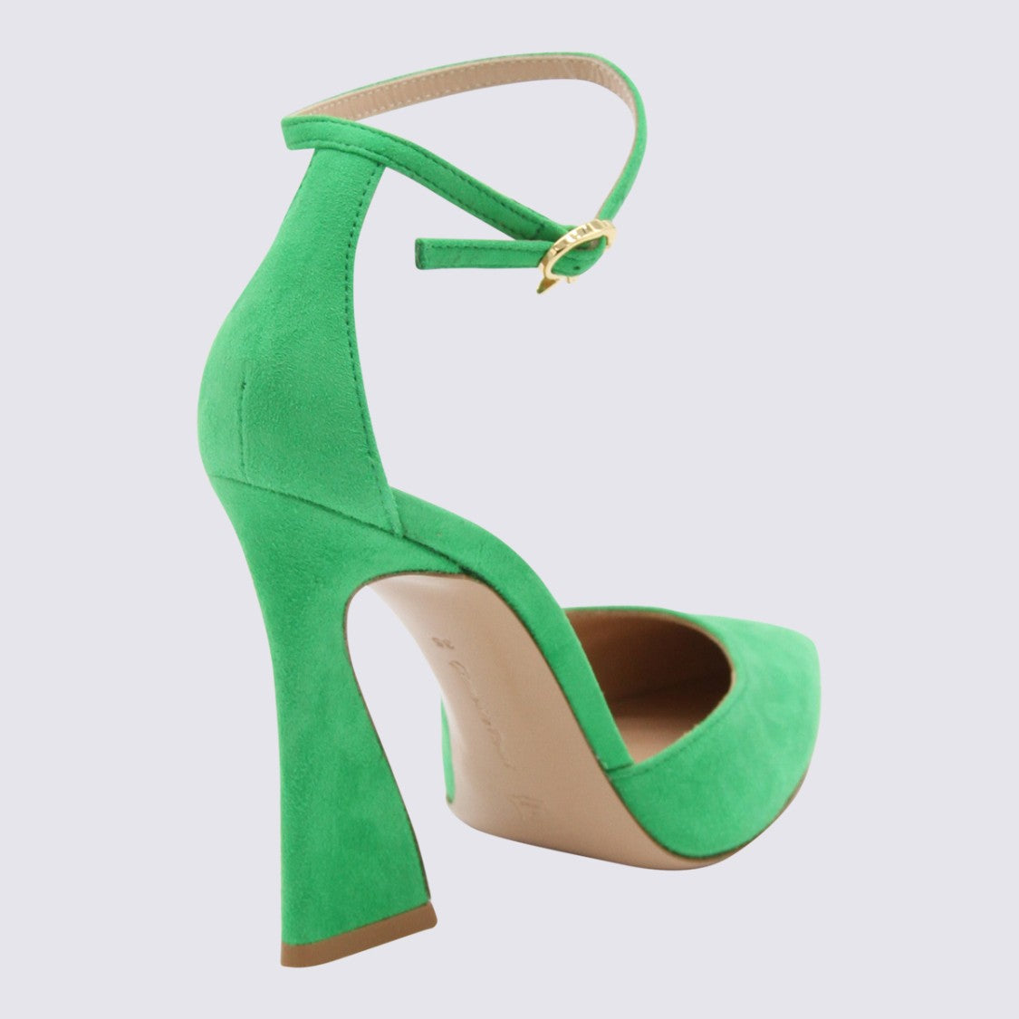 Gianvito Rossi Pointed Toe Green Suede Pumps