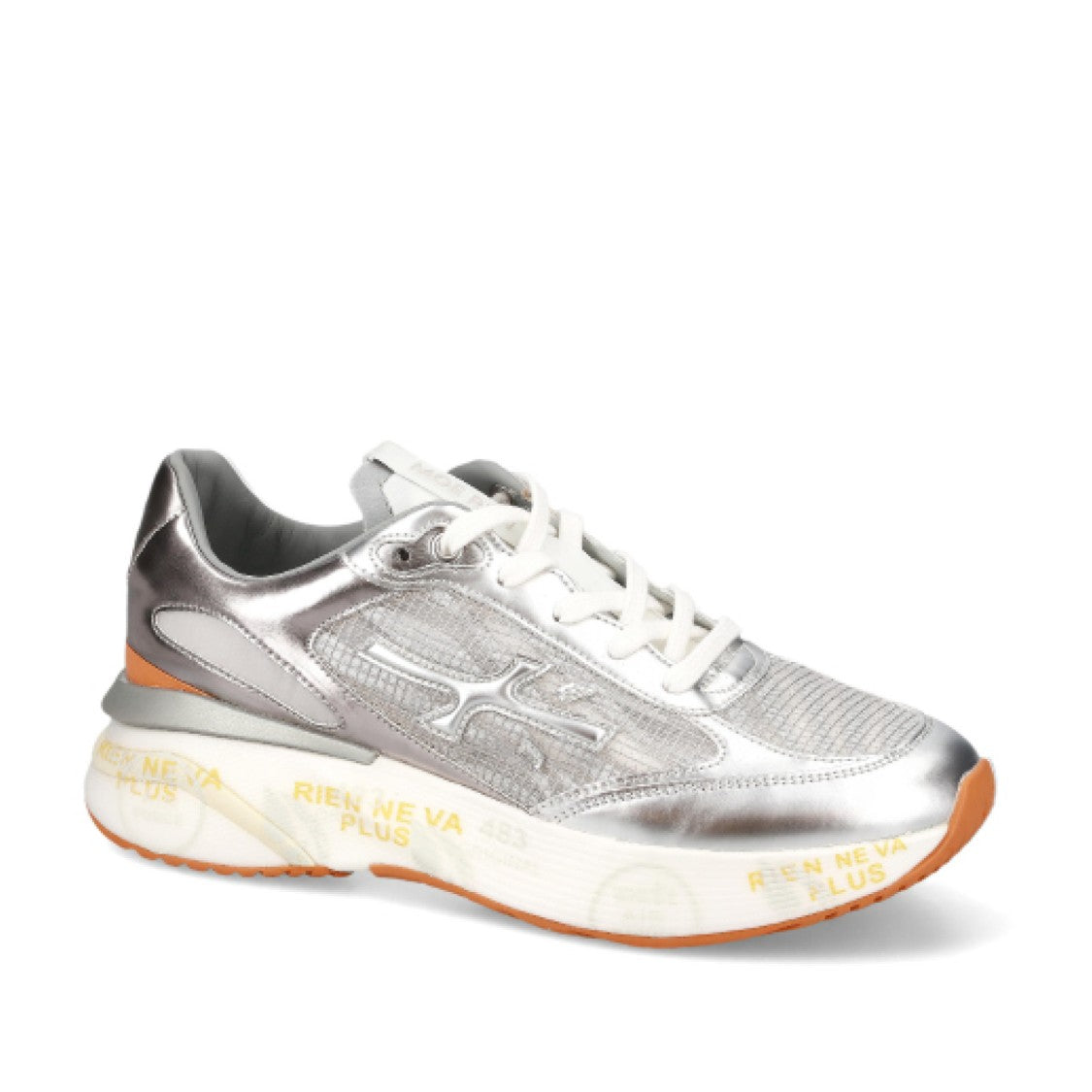 Premiata Chunky Silver Sneakers With Removable Insole