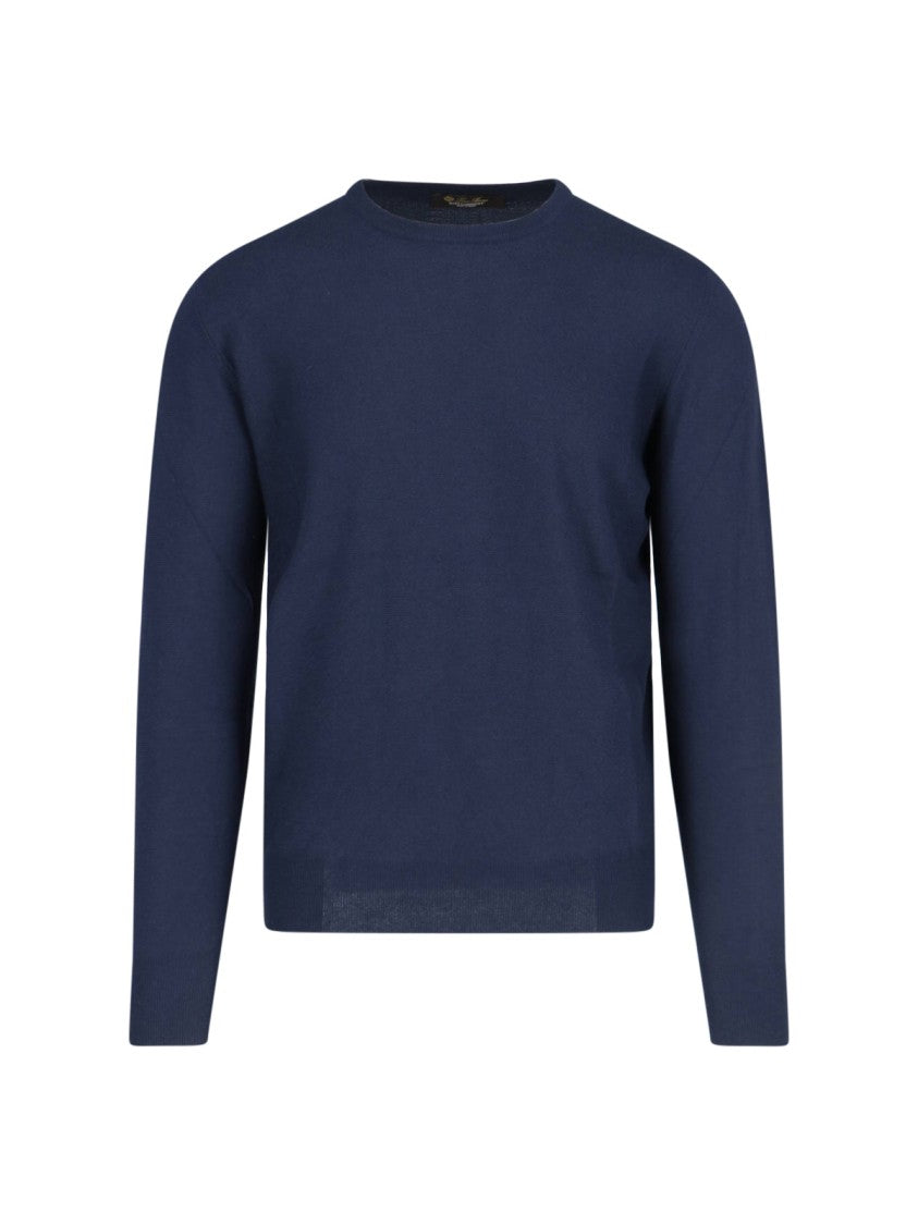 Loro Piana "Superlight" Sweater, In Blue Cashmere