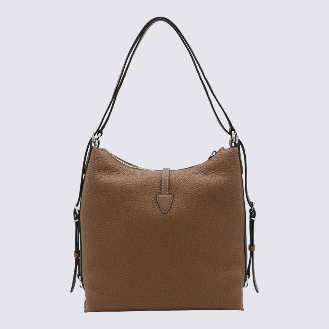 Tod's Structured Handbag With Pebbled Texture And Metallic Clasp