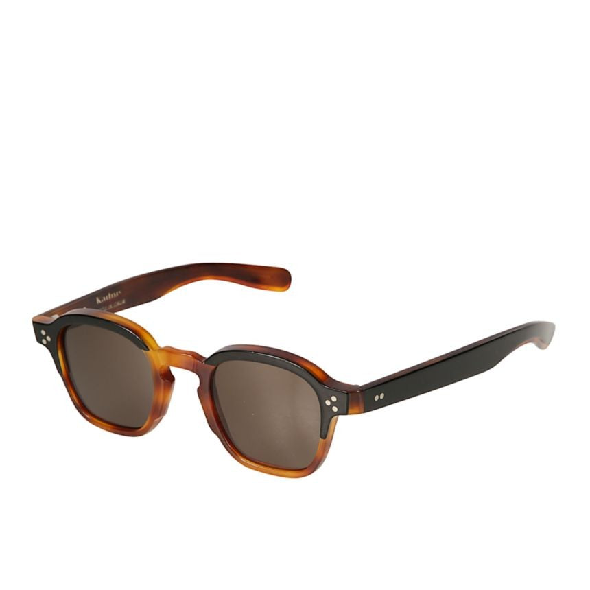 Kador Jack Bold Tortoiseshell-Pattern Square Sunglasses With Dark Rectangular Lenses