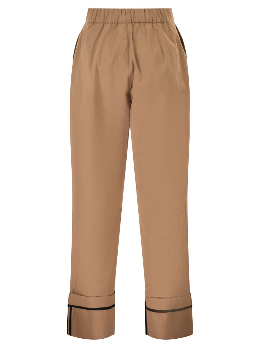 Herno Cotton Trousers With Maxi Turn-Ups
