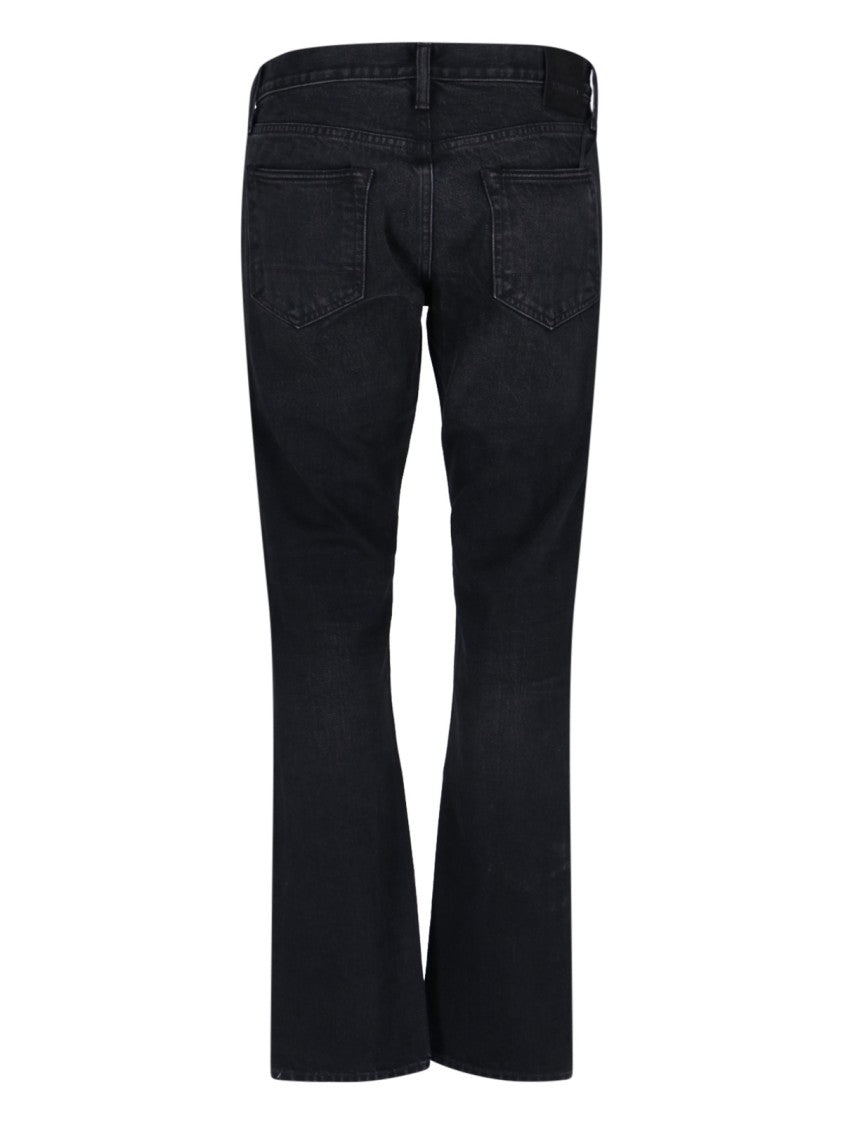 Tom Ford Logo Straight Jeans – Black