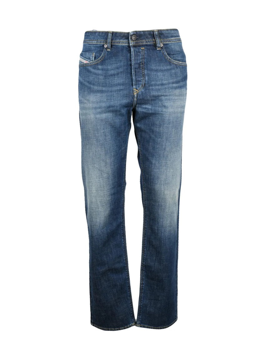 Diesel Blue Stretch Cotton Tapered Jeans