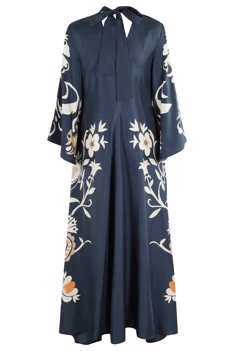 La Double J Printed Silk Twill Maxi Dress