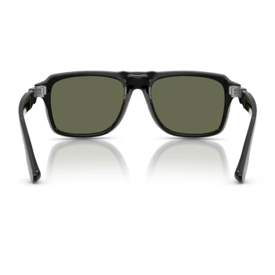 Persol Black Po8002s Acetate Refined Rectangular Sunglasses