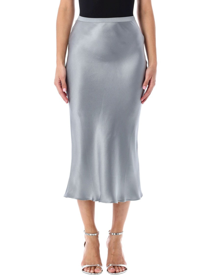 Anine Bing Silk Satin Midi Skirt