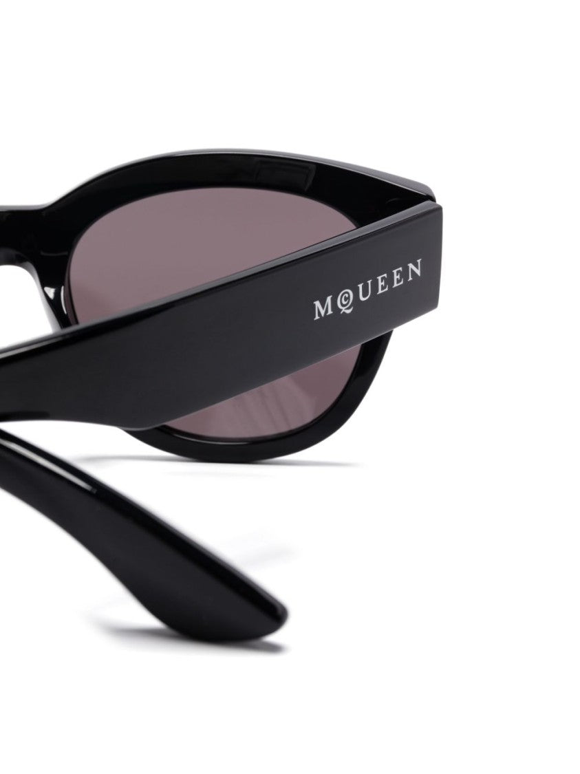 Alexander Mcqueen Oversized Black Sunglasses With Angular Design